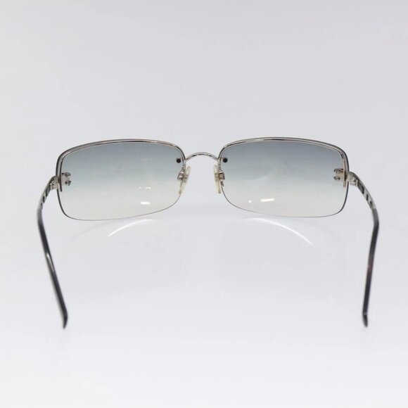 CHANEL COCO Mark Sunglasses plastic Silver CC Auth sw364 - Picture 3 of 12
